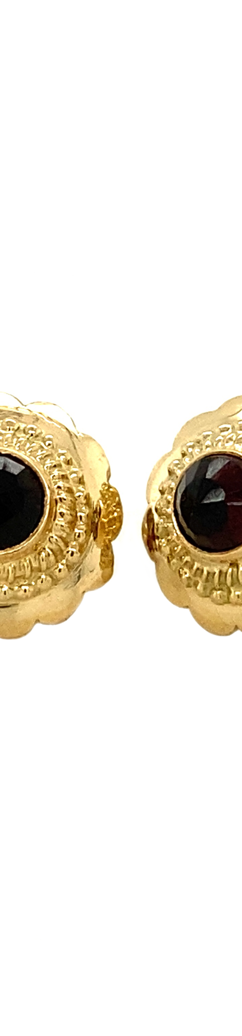 Vintage 14K Gold Stud Earrings with Garnet